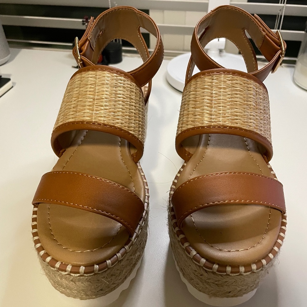 Size 5 Poppy Leather and Jute Espadrilles